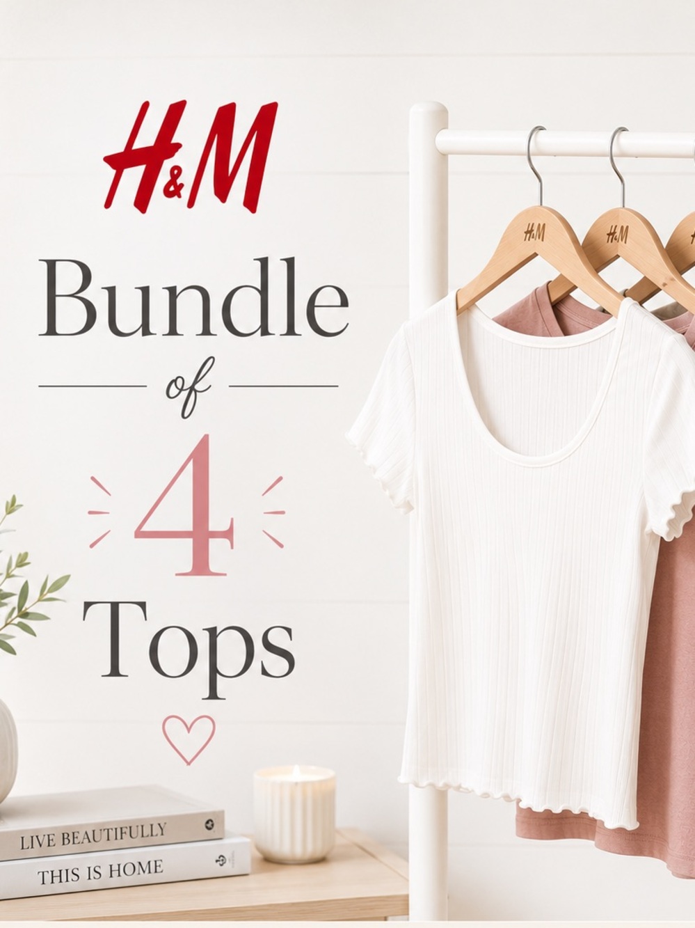 👗 BUNDLE of 4 H&M Tops Size XS/S
